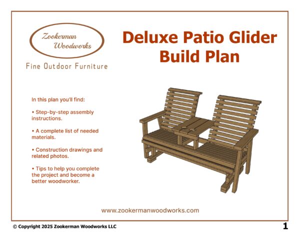 Deluxe Patio Glider Build Plans - Image 6
