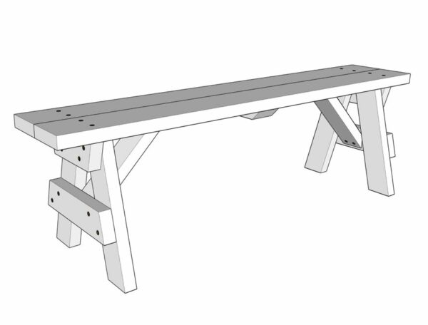 5ft Heavy-Duty Outdoor Fireside Bench - Image 4