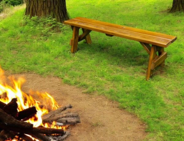 5ft Heavy-Duty Outdoor Fireside Bench - Image 2