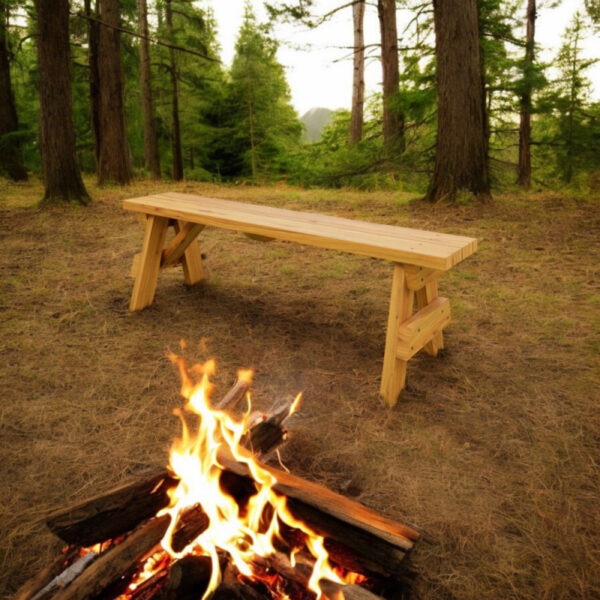 5ft Heavy-Duty Outdoor Fireside Bench - Image 5